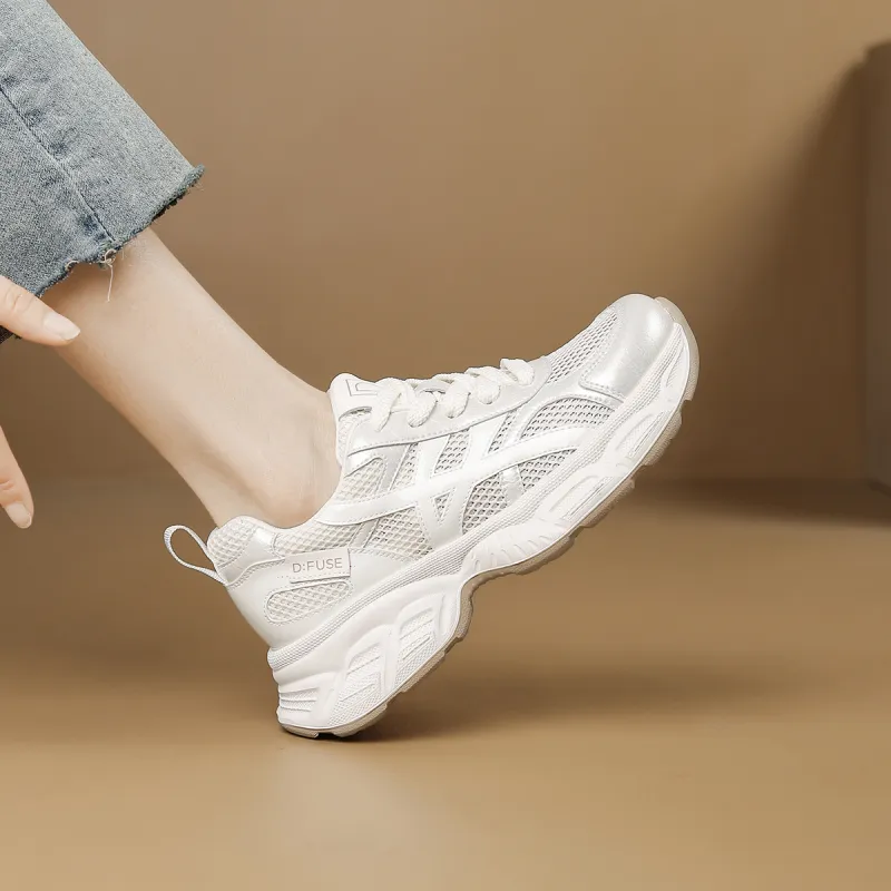 D FUSE SCANDINAVIA Abrasion Resistant Height Increasing Low Top Chunky Sneakers Women's-3
