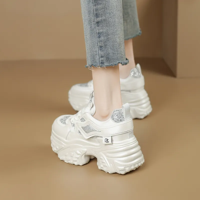 D FUSE SCANDINAVIA Abrasion Resistant Breathable Low Top Chunky Sneakers Women's-1