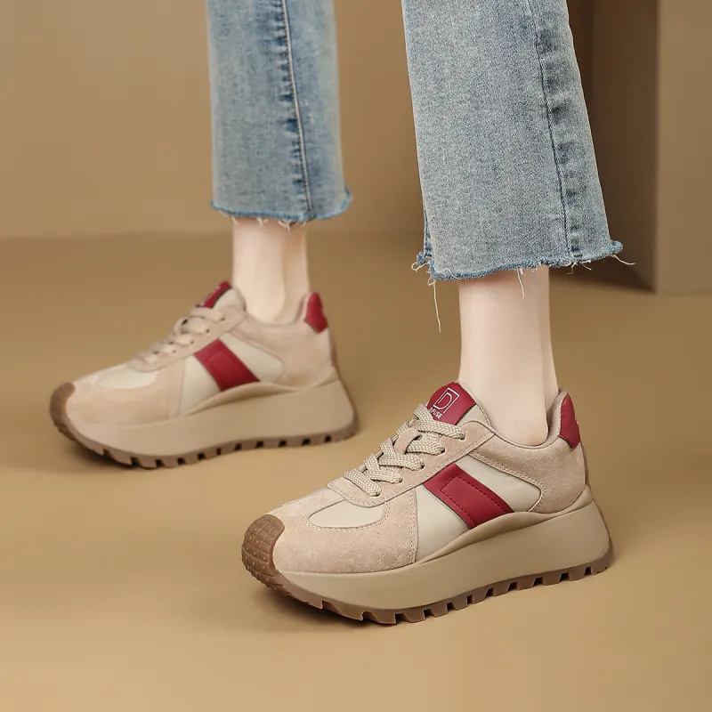 D:FUSE SCANDINAVIA Lightweight Wear-Resistant And Slip-Resistant Low-Top Chunky Sneakers Women's-3