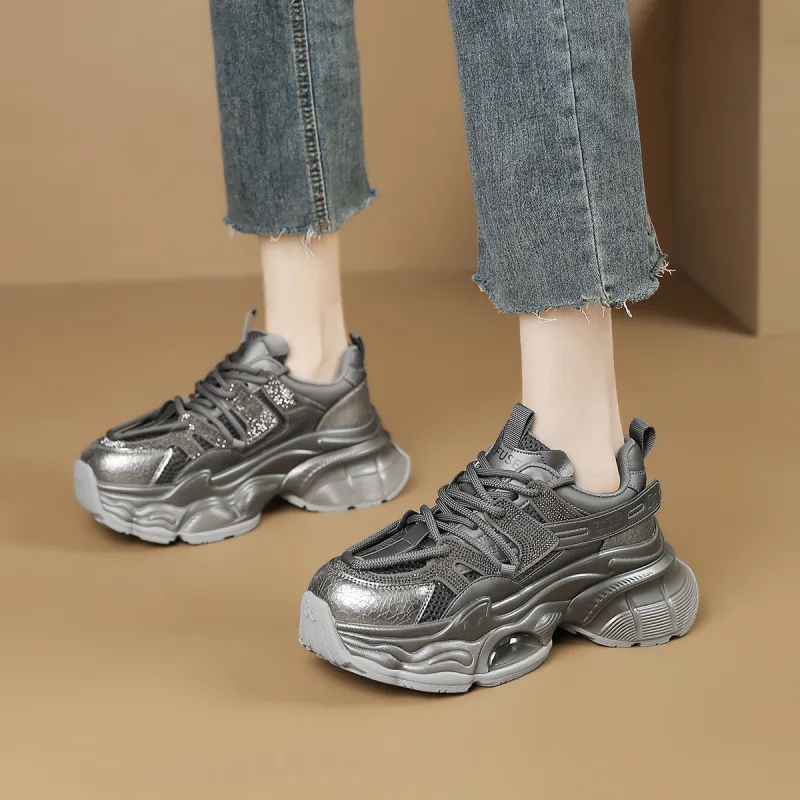 D FUSE SCANDINAVIA Anti Slip And Wear Resistant Lightweight Low Top Chunky Sneakers Women's-11