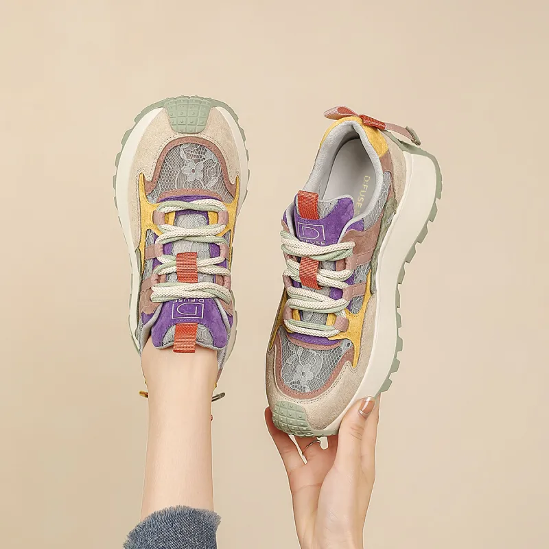 D FUSE SCANDINAVIA Cushioning, Slip Resistant, And Abrasion Resistant Low Top Chunky Sneakers Women's-18