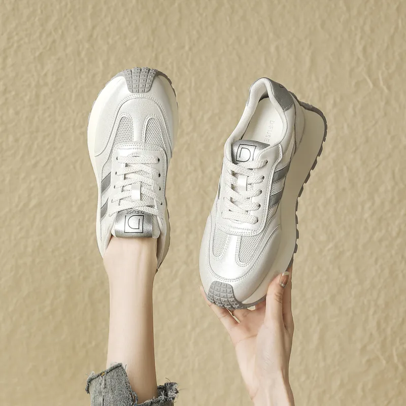 D FUSE SCANDINAVIA Cortez Shoes Cushioning, Slip Resistant, And Abrasion Resistant Low Top Chunky Sneakers Women's-4