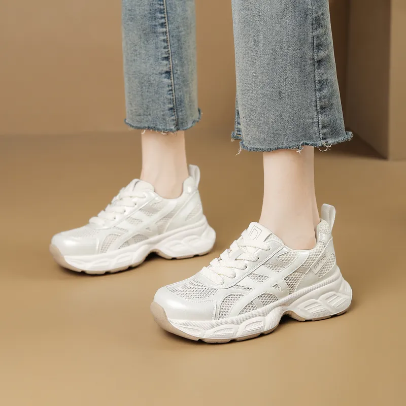 D FUSE SCANDINAVIA Abrasion Resistant Height Increasing Low Top Chunky Sneakers Women's-2