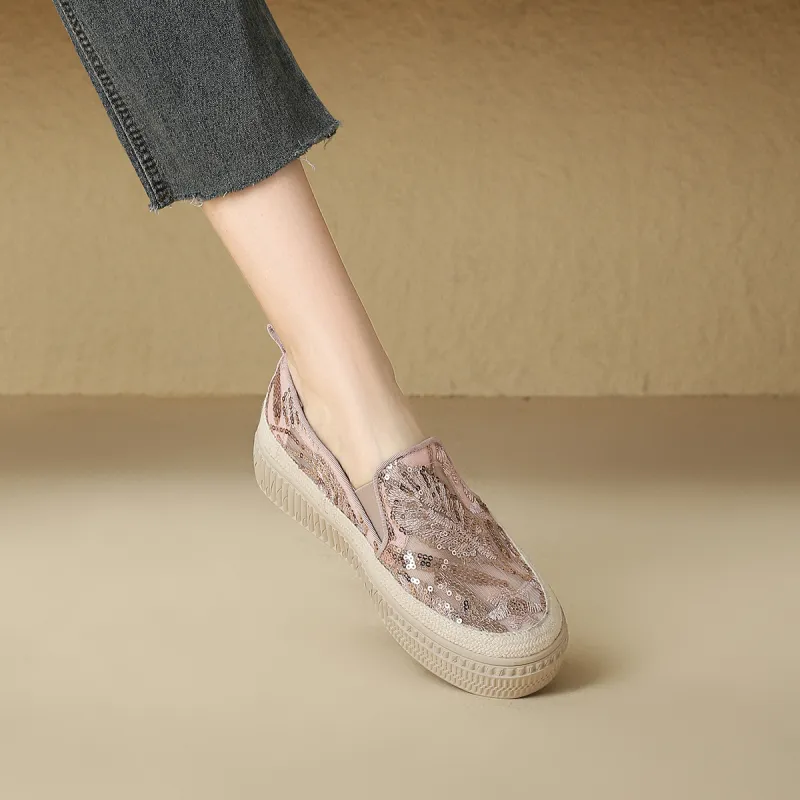 D:FUSE SCANDINAVIA Flat Skateboard Shoes Espadrilles Women's-5