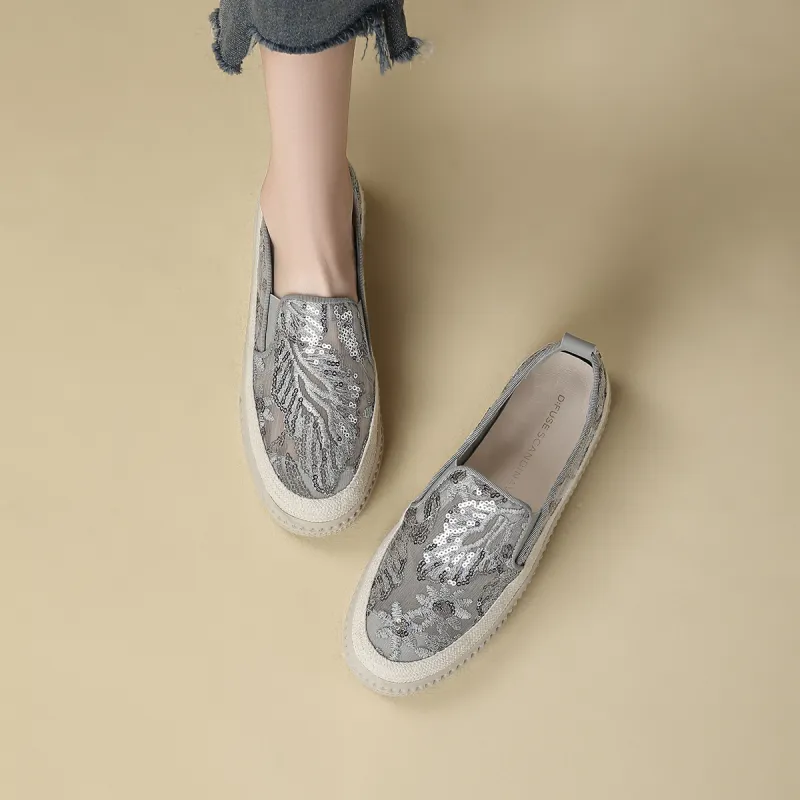 D FUSE SCANDINAVIA Flat Shoes Skateboard Shoes Espadrilles Women's-3