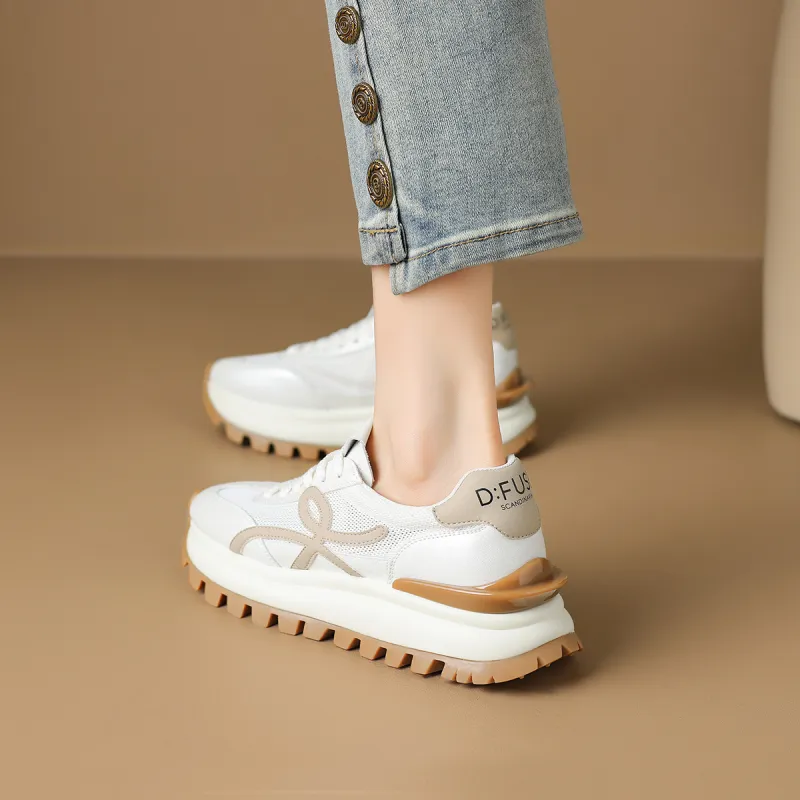 D:FUSE SCANDINAVIA Ah-Gan Shoes Cushioning Anti-Slip And Wear-Resistant Low-Top Chunky Sneakers Women's-2