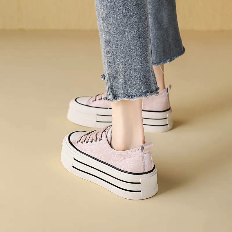 D FUSE SCANDINAVIA White Sneakers Flat Shoes Low Top Skateboard Shoes Women's-9