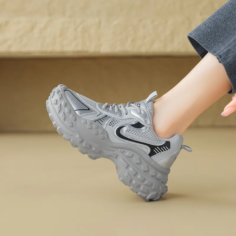 D:FUSE SCANDINAVIA Tire Shoes Cushioning Anti-Slip And Wear-Resistant Low-Top Chunky Sneakers Women's-4