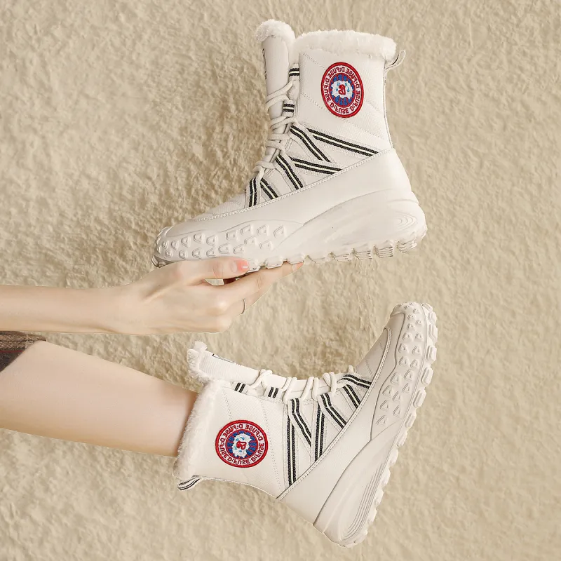 D:FUSE SCANDINAVIA Warm Wear-Resistant Height Increasing Short Snow Boots Women's-1