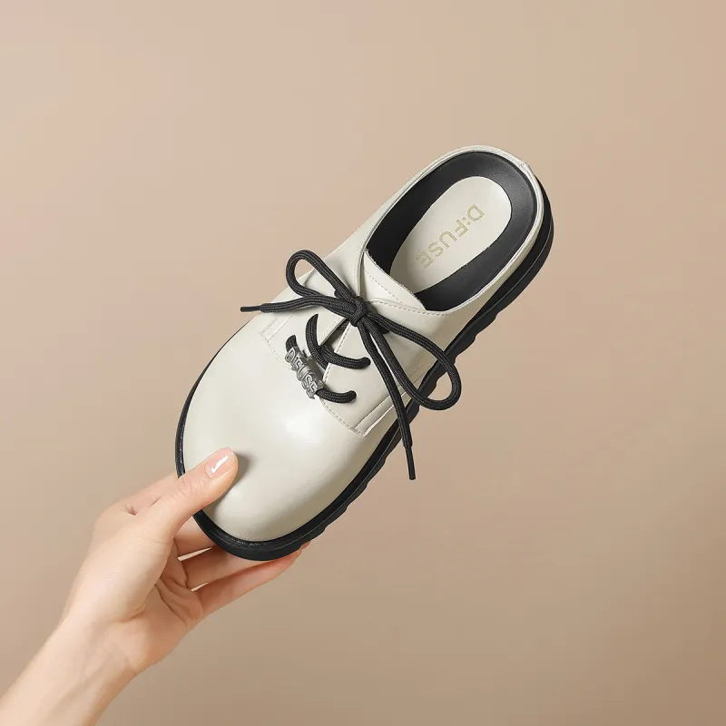 D FUSE SCANDINAVIA Stitching Quiet Abrasion Resistant Wrap toe Slippers Women's-13