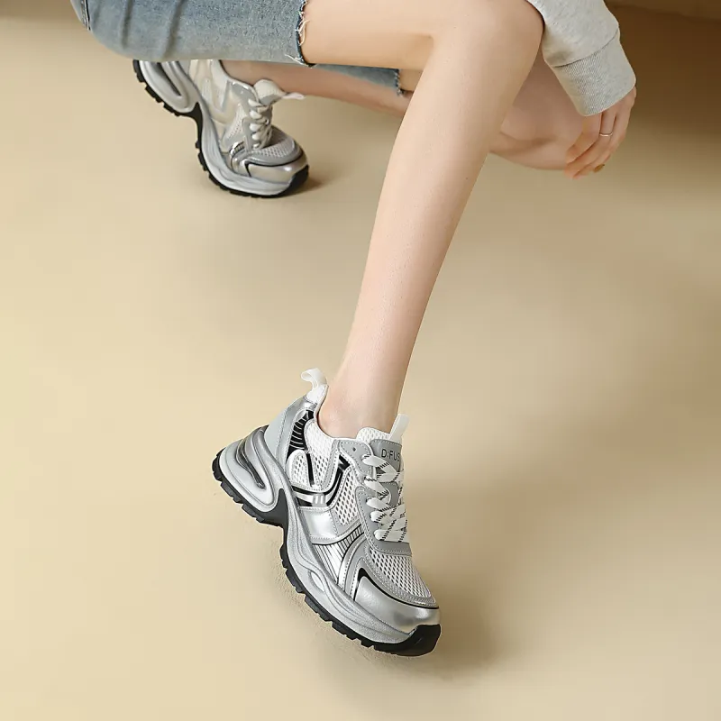 D:FUSE SCANDINAVIA Cushioning Anti-Slip And Wear-Resistant Low-Top Chunky Sneakers Women's-8