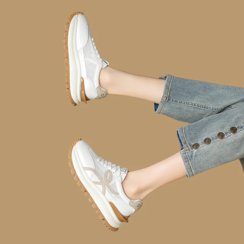 D:FUSE SCANDINAVIA Ah-Gan Shoes Cushioning Anti-Slip And Wear-Resistant Low-Top Chunky Sneakers Women's-6