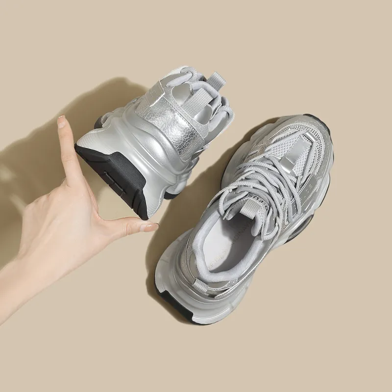 D FUSE SCANDINAVIA Anti Slip And Wear Resistant Lightweight Low Top Chunky Sneakers Women's-1