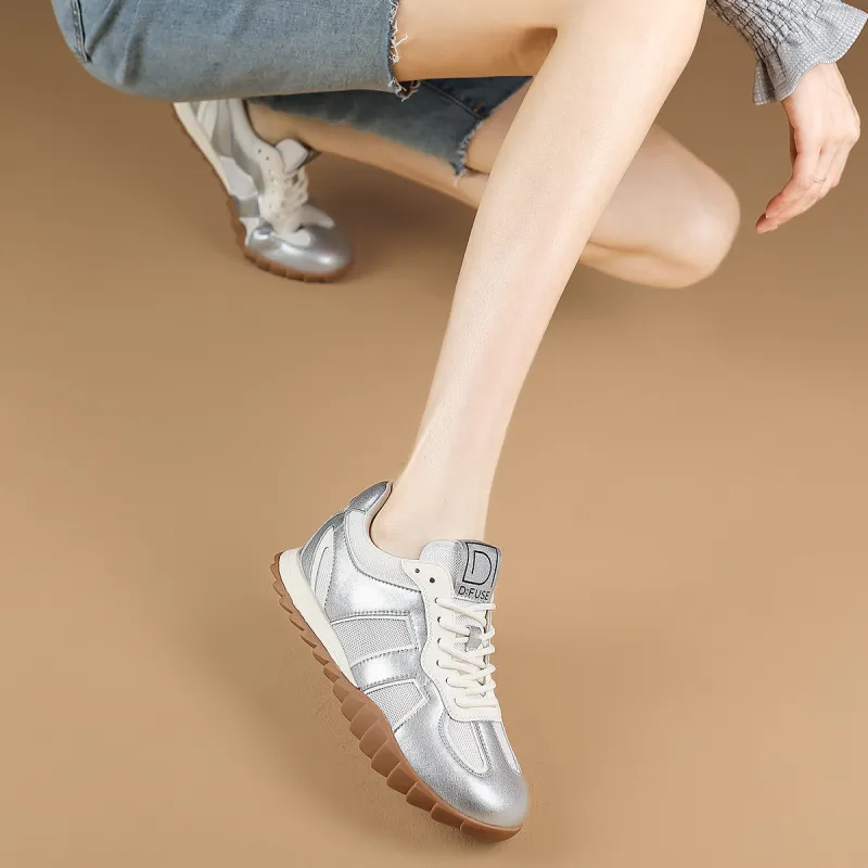 D FUSE SCANDINAVIA German Army Trainers White Sneakers Low Top Skateboard Shoes Women's-6