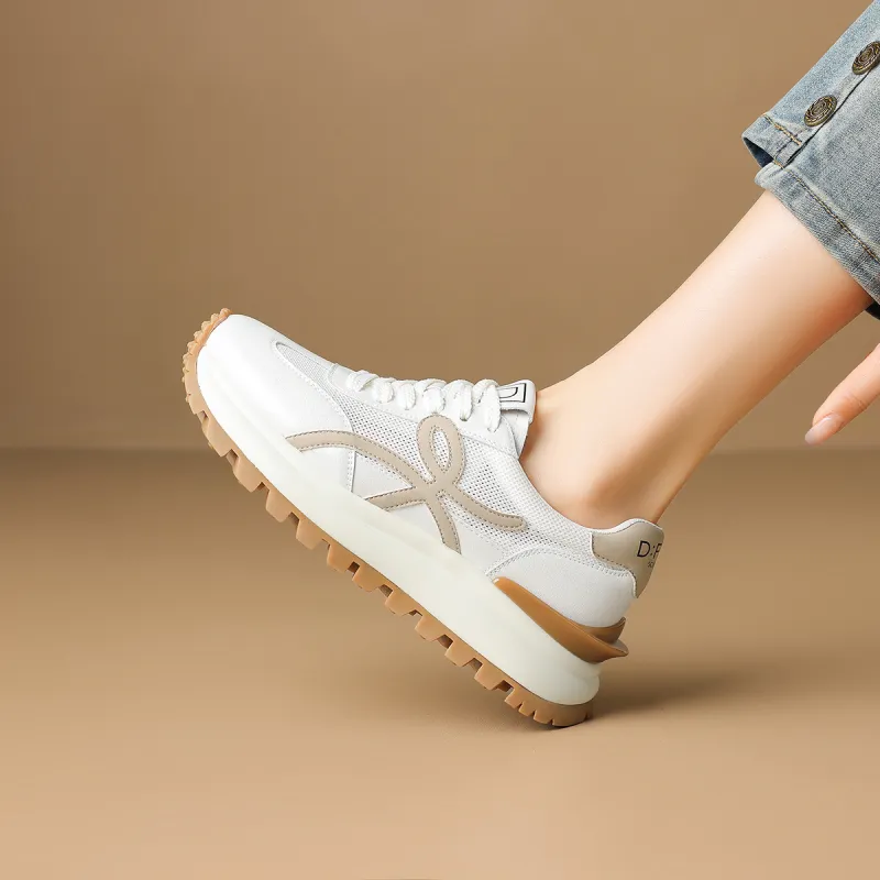 D:FUSE SCANDINAVIA Ah-Gan Shoes Cushioning Anti-Slip And Wear-Resistant Low-Top Chunky Sneakers Women's-3