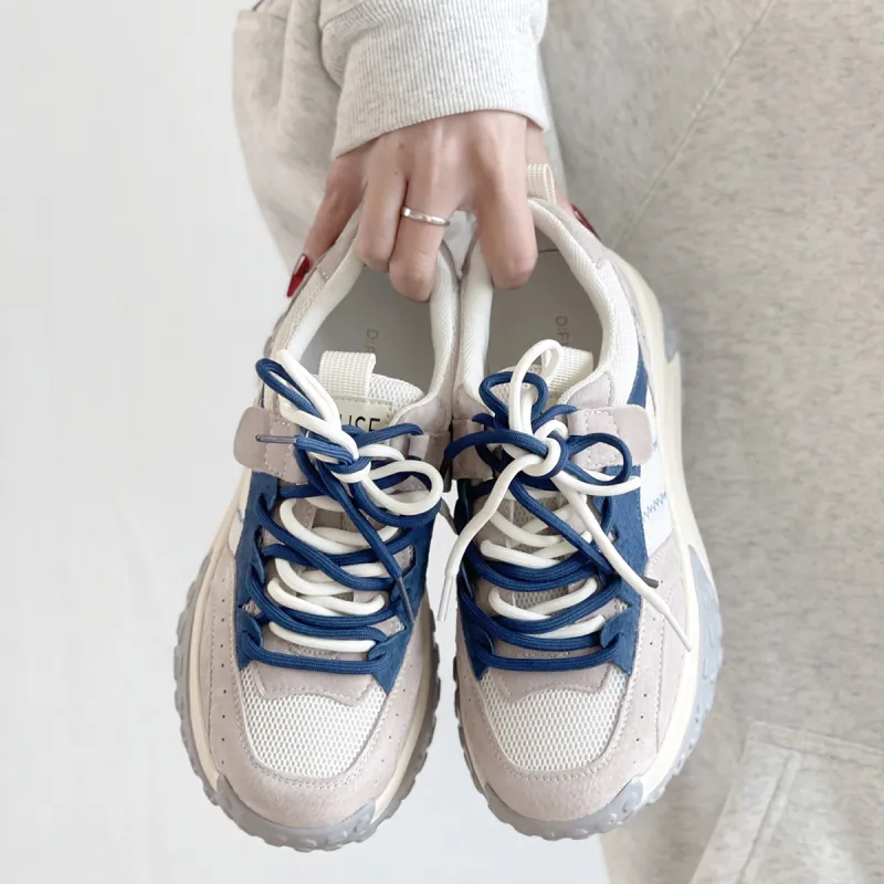 D FUSE SCANDINAVIA Cushioned Wear Resistant Breathable Lightweight Height Increasing Low Top Chunky Sneakers Women's-11