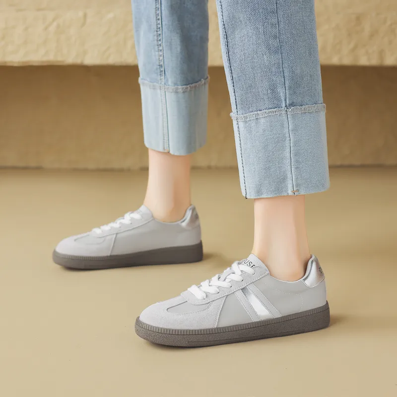 D FUSE SCANDINAVIA German Army Trainers Flat Shoes Low Top Skateboard Shoes Women's-3