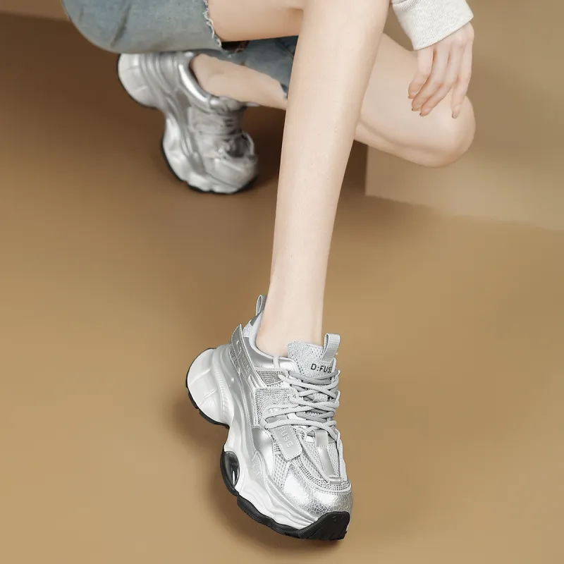 D FUSE SCANDINAVIA Anti Slip And Wear Resistant Lightweight Low Top Chunky Sneakers Women's-6