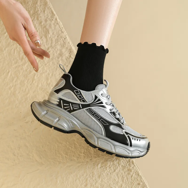 D FUSE SCANDINAVIA Cushioning, Slip Resistant, And Abrasion Resistant Low Top Chunky Sneakers Women's-5