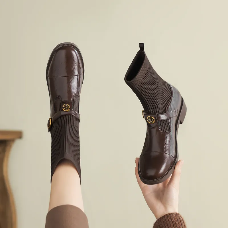 D:FUSE SCANDINAVIA Elastic Socks Boots Ankle Boots Women's-8