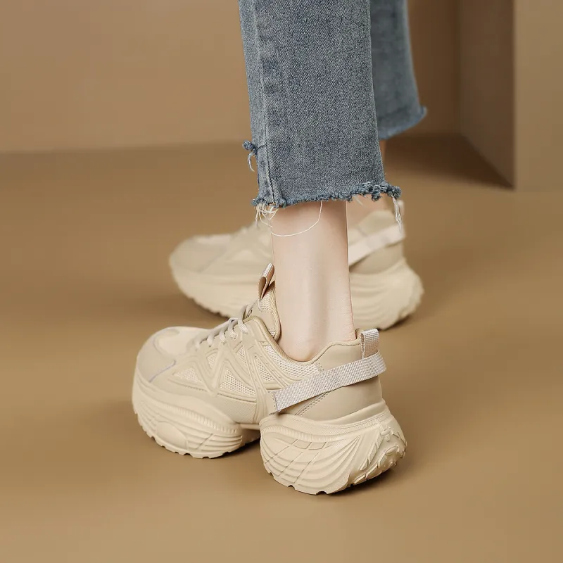 D FUSE SCANDINAVIA Anti Slip And Wear Resistant Lightweight Low Top Chunky Sneakers Women's-7