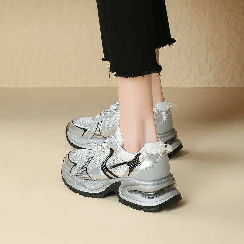 D:FUSE SCANDINAVIA Cushioning Anti-Slip And Wear-Resistant Low-Top Chunky Sneakers Women's-19