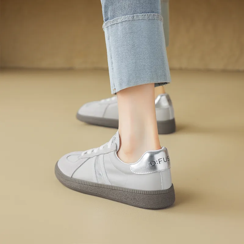 D FUSE SCANDINAVIA German Army Trainers Flat Shoes Low Top Skateboard Shoes Women's-2