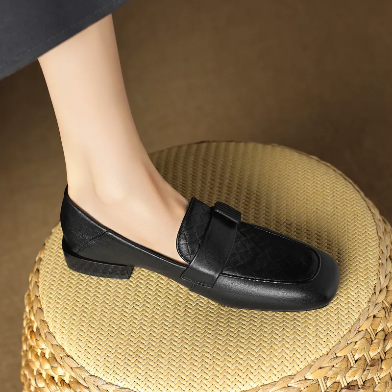 D FUSE SCANDINAVIA Commute Leather Shoes Casual Single Shoes Women's-4