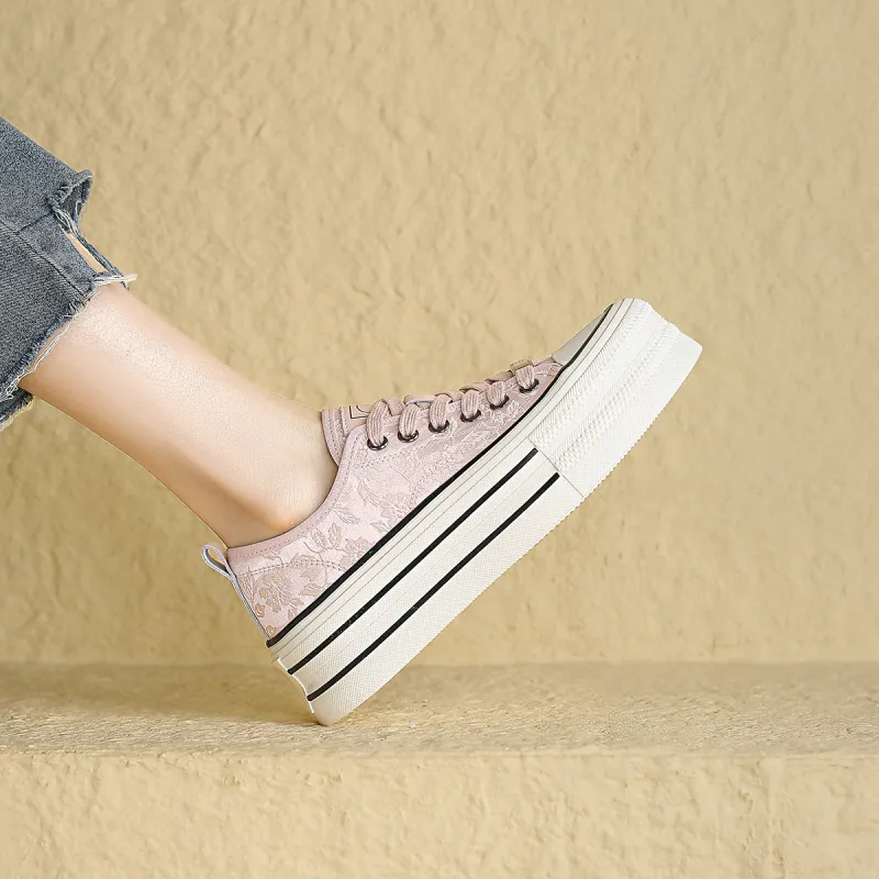 D FUSE SCANDINAVIA White Sneakers Flat Shoes Low Top Skateboard Shoes Women's-10