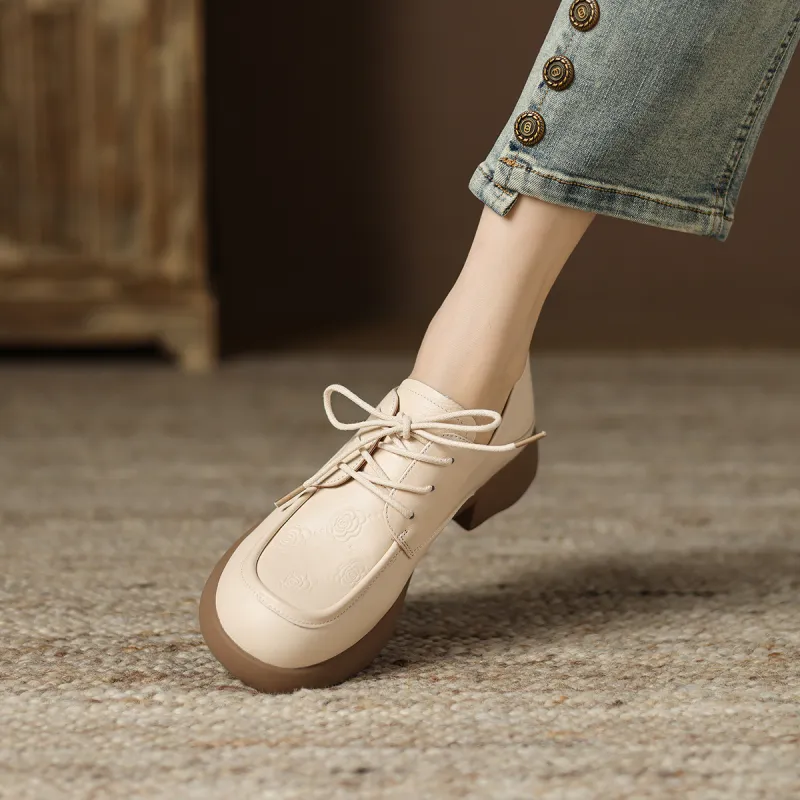 D:FUSE SCANDINAVIA JK Uniform Women's Small Leather Shoes Loafers Women's Casual Shoes Women's-7