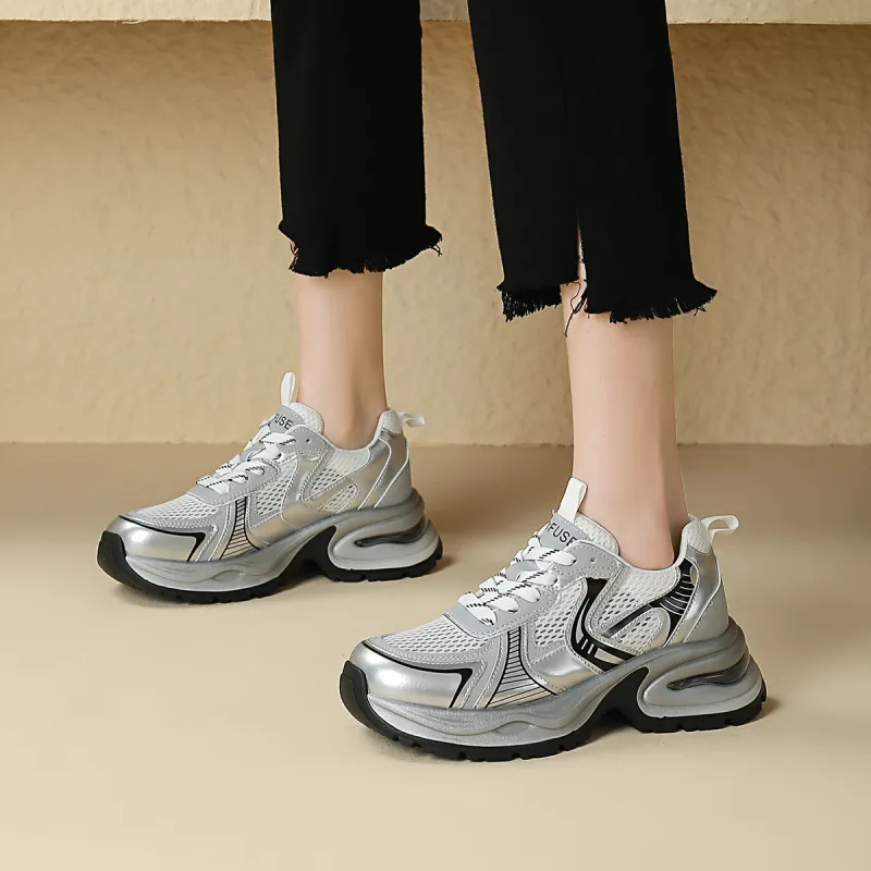 D:FUSE SCANDINAVIA Cushioning Anti-Slip And Wear-Resistant Low-Top Chunky Sneakers Women's-3
