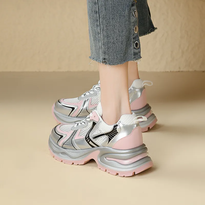 D:FUSE SCANDINAVIA Cushioning Anti-Slip And Wear-Resistant Low-Top Chunky Sneakers Women's-11