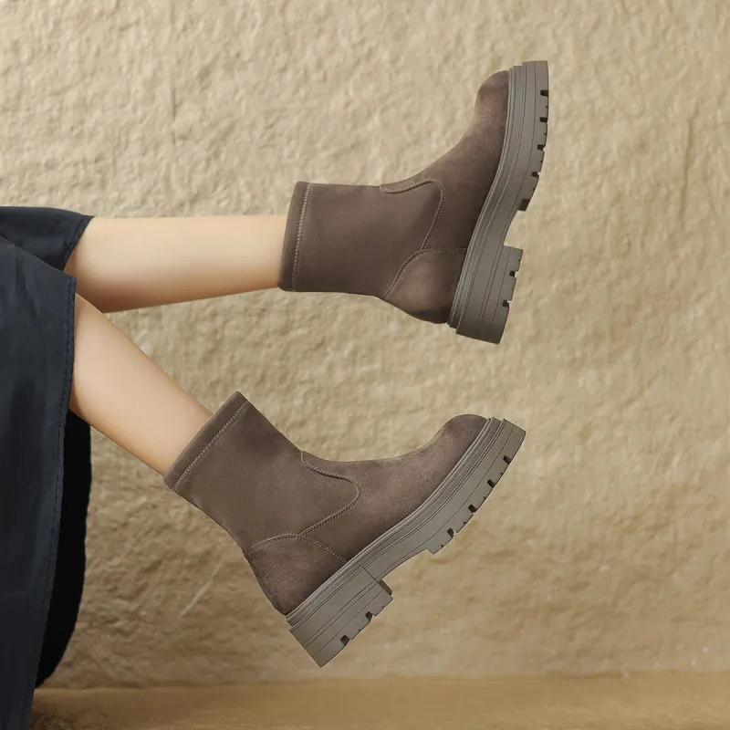 D FUSE SCANDINAVIA Ankle Boots Women's Khaki-6
