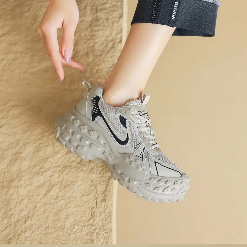 D:FUSE SCANDINAVIA Tire Shoes Cushioning Anti-Slip And Wear-Resistant Low-Top Chunky Sneakers Women's-22