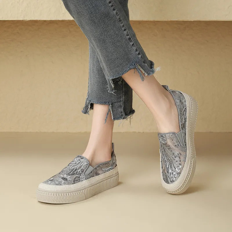 D FUSE SCANDINAVIA Flat Shoes Skateboard Shoes Espadrilles Women's-2