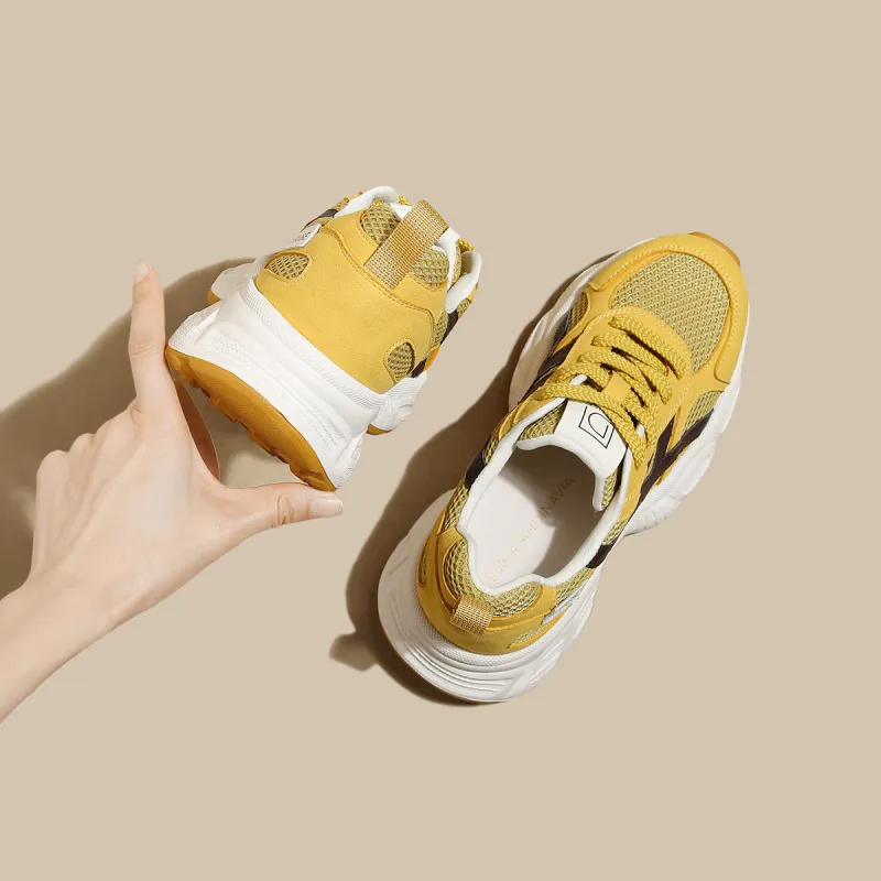 D FUSE SCANDINAVIA Abrasion Resistant Height Increasing Low Top Chunky Sneakers Women's-9