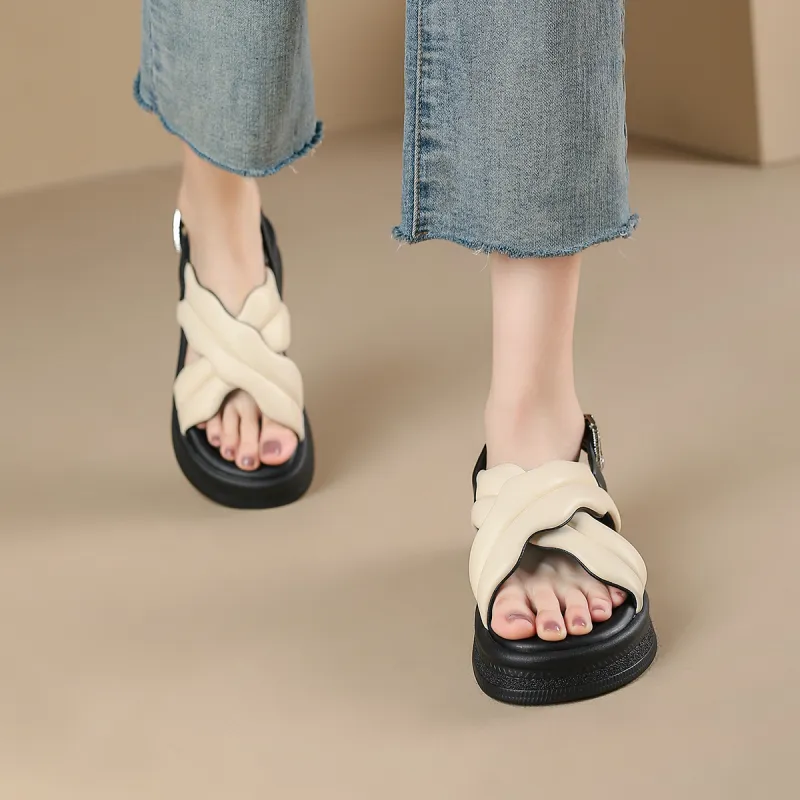 D FUSE SCANDINAVIA One Strap Sandals Women's-10