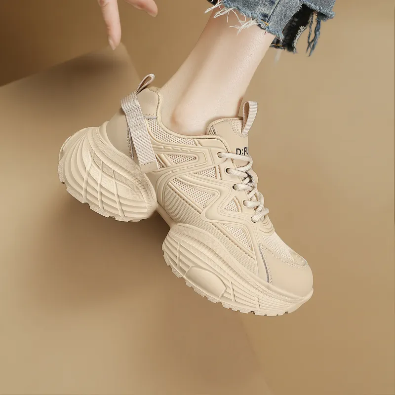 D FUSE SCANDINAVIA Anti Slip And Wear Resistant Lightweight Low Top Chunky Sneakers Women's-10