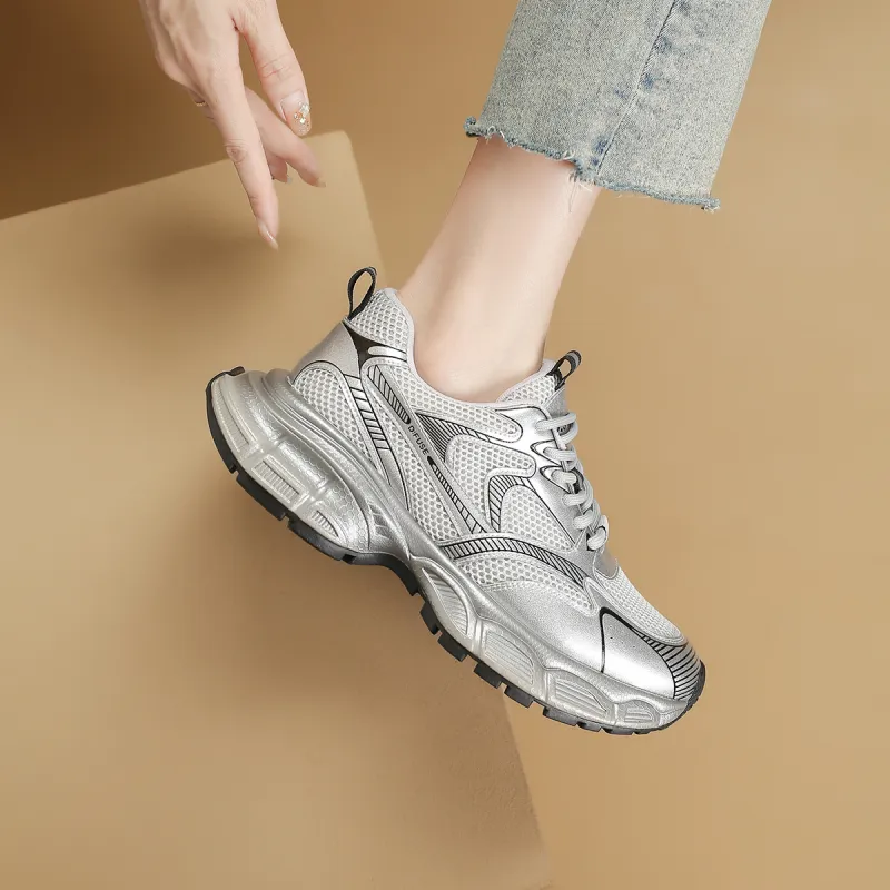 D FUSE SCANDINAVIA Anti Slip And Wear Resistant Lightweight Low Top Chunky Sneakers Women's-4