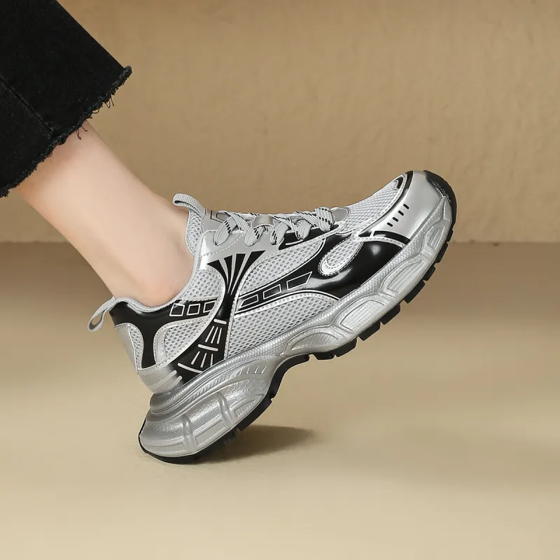 D FUSE SCANDINAVIA Cushioning, Slip Resistant, And Abrasion Resistant Low Top Chunky Sneakers Women's-4