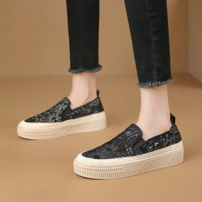 D:FUSE SCANDINAVIA Flat Skateboard Shoes Espadrilles Women's-9
