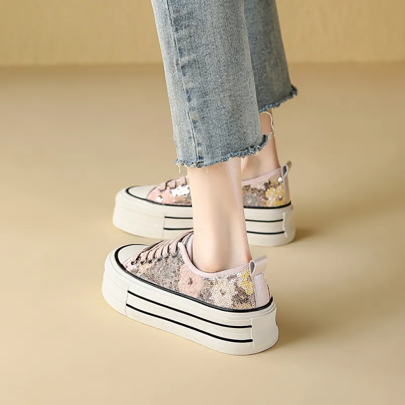D FUSE SCANDINAVIA White Sneakers Flat Shoes Low Top Skateboard Shoes Women's-21