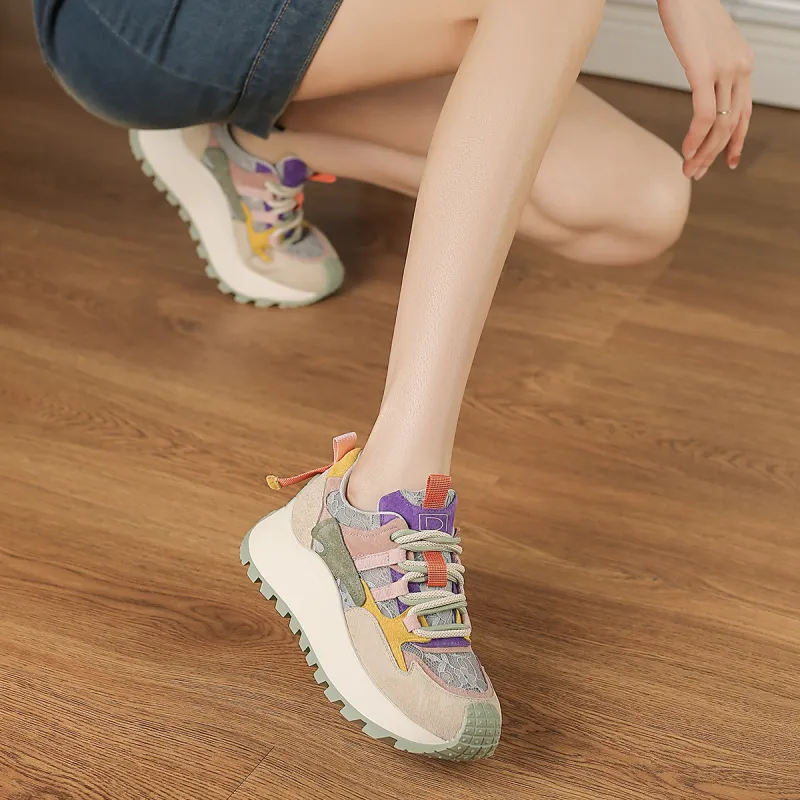 D FUSE SCANDINAVIA Cushioning, Slip Resistant, And Abrasion Resistant Low Top Chunky Sneakers Women's-17