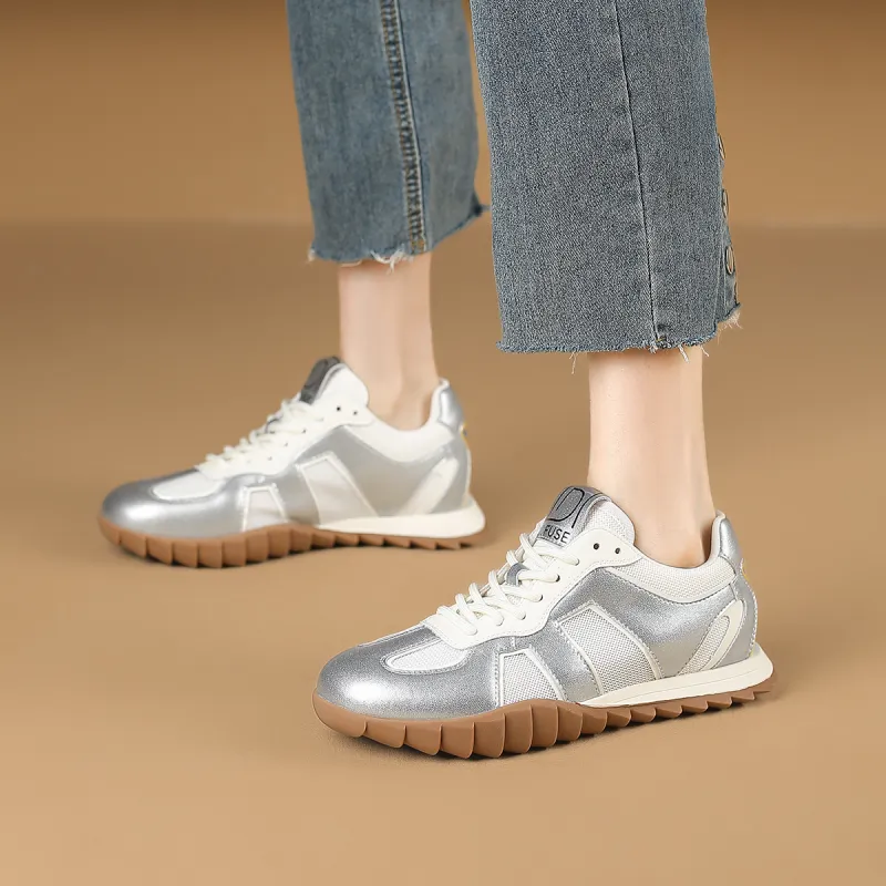 D FUSE SCANDINAVIA German Army Trainers White Sneakers Low Top Skateboard Shoes Women's-7