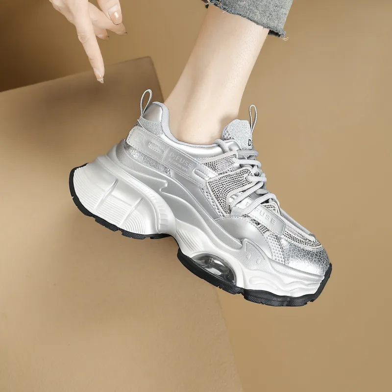 D FUSE SCANDINAVIA Anti Slip And Wear Resistant Lightweight Low Top Chunky Sneakers Women's-5