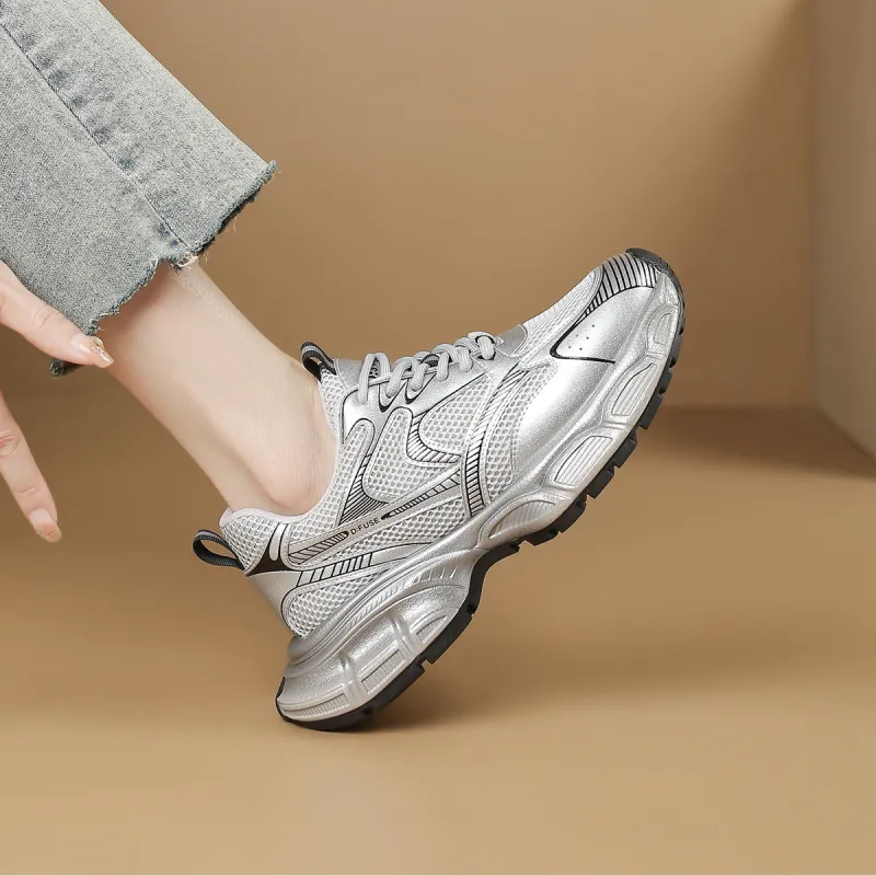 D FUSE SCANDINAVIA Anti Slip And Wear Resistant Lightweight Low Top Chunky Sneakers Women's-2