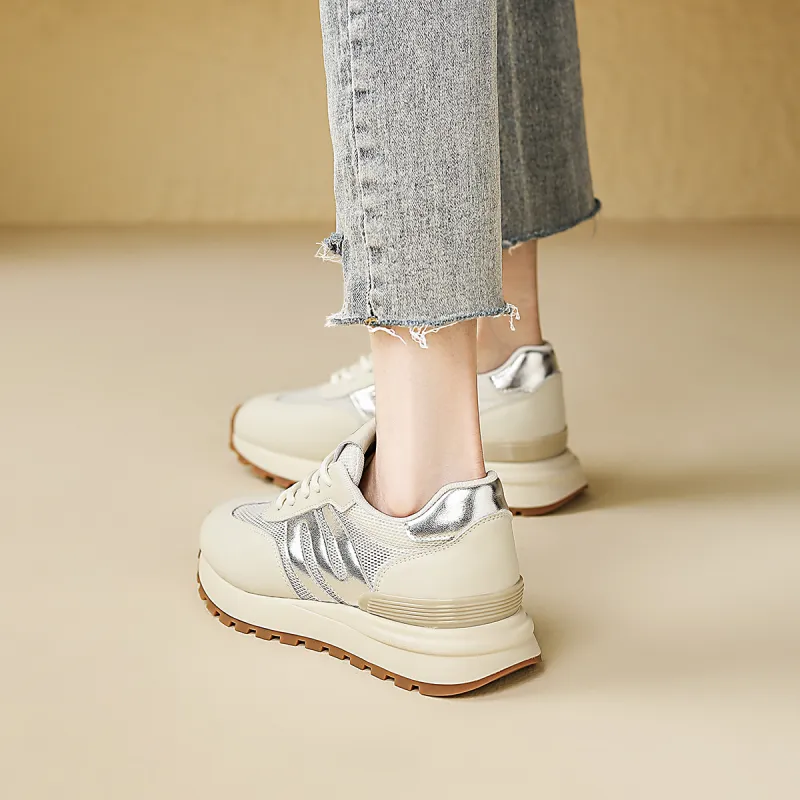 D:FUSE SCANDINAVIA Ah-Gan Shoes Cushioning Anti-Slip And Wear-Resistant Low-Top Chunky Sneakers Women's-5