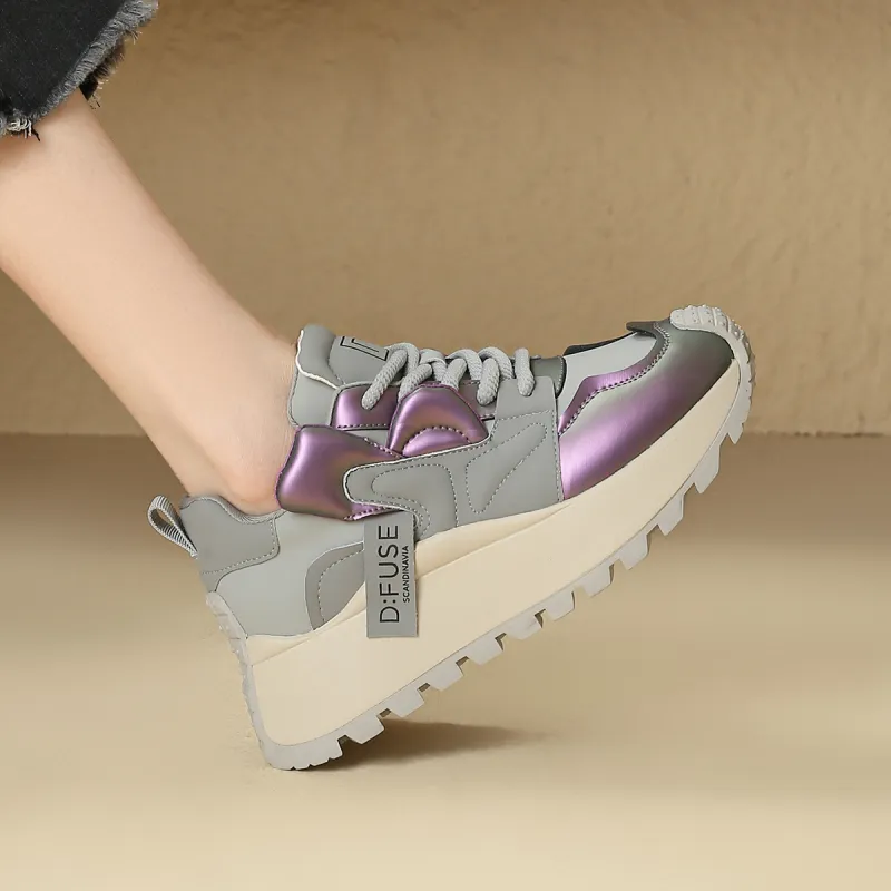 D FUSE SCANDINAVIA Ah Gan Shoes Cushioning Anti Slip And Wear Resistant Low Top Chunky Sneakers Women's-5