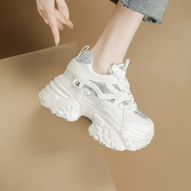 D FUSE SCANDINAVIA Abrasion Resistant Breathable Low Top Chunky Sneakers Women's-4