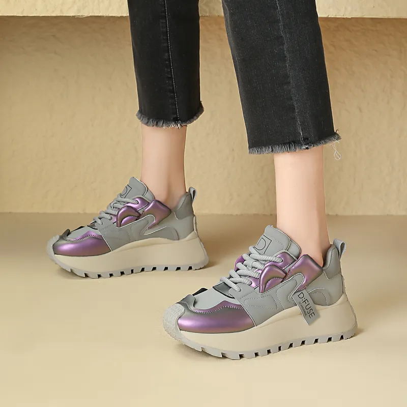 D FUSE SCANDINAVIA Ah Gan Shoes Cushioning Anti Slip And Wear Resistant Low Top Chunky Sneakers Women's-2